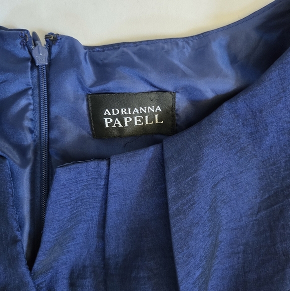 Adrianna Papell cobalt blue sheath dress formal office party mini/midi sz 8 - Picture 3 of 11